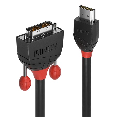 "Lindy 5M HDMI to DVI Cable Black – High-Performance Connectivity (36274)"